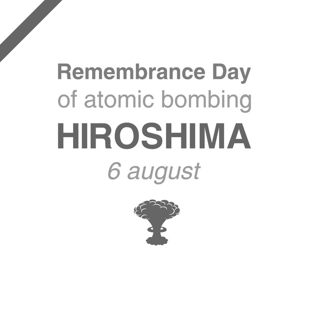 Den památky atomové bombardování Hirošimy  - Vektor, obrázek