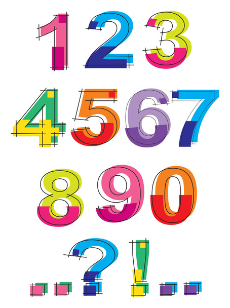 decoratieve cijfers - Vector, afbeelding