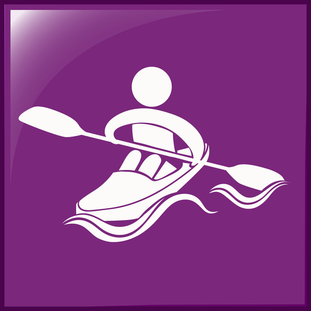 Sportovní ikona pro kajak - Vektor, obrázek