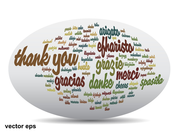  thank you word cloud - Vector, Image