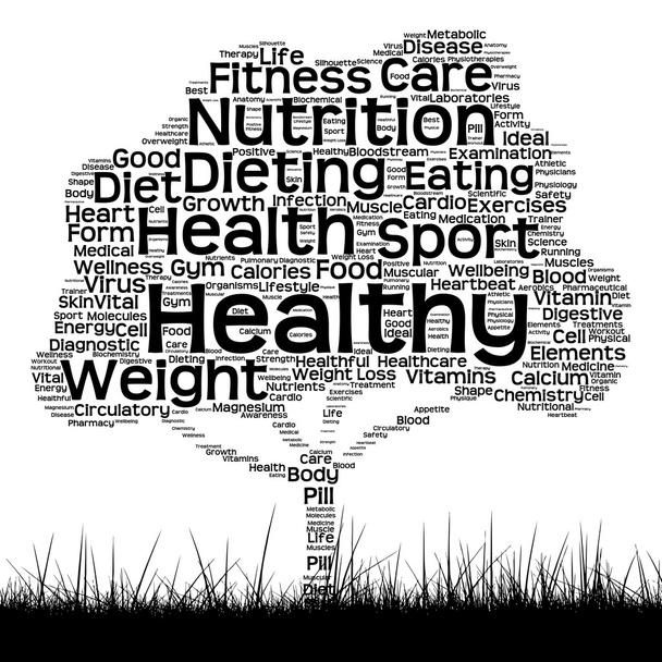 health text word cloud  - Photo, Image