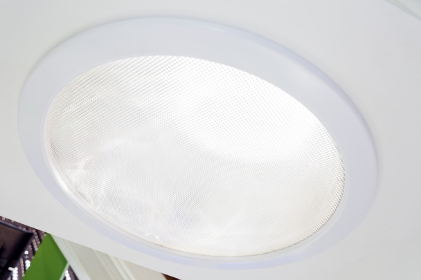 Closeup of ceiling led light with wight frame - 写真・画像