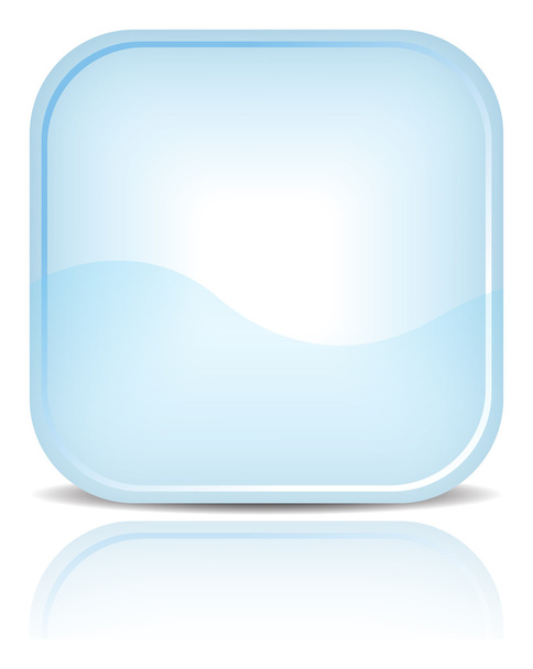 Blue water blank web button. - Vector, afbeelding