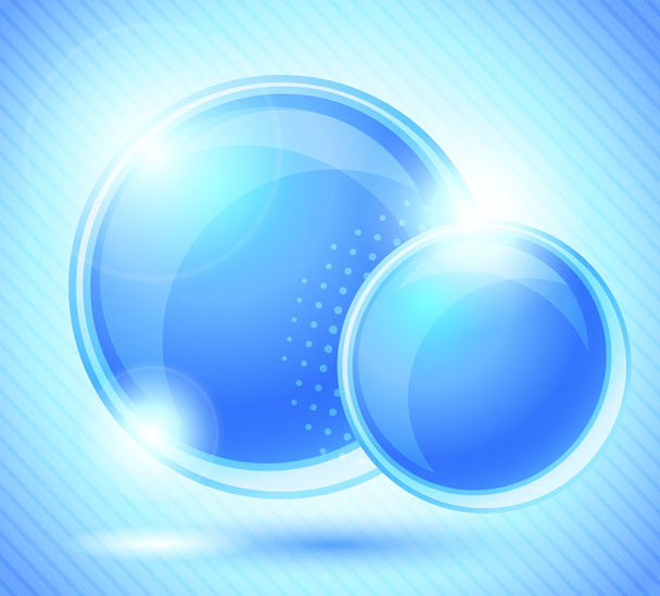 Фон с двумя синими кругами
 - Вектор,изображение