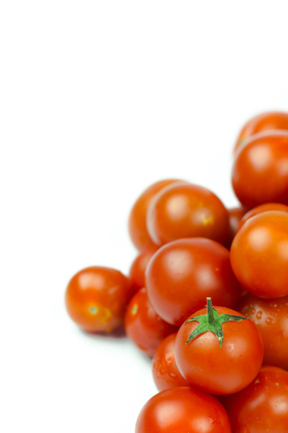 Tomatoes. Whole and a half isolated on white - Photo, Image
