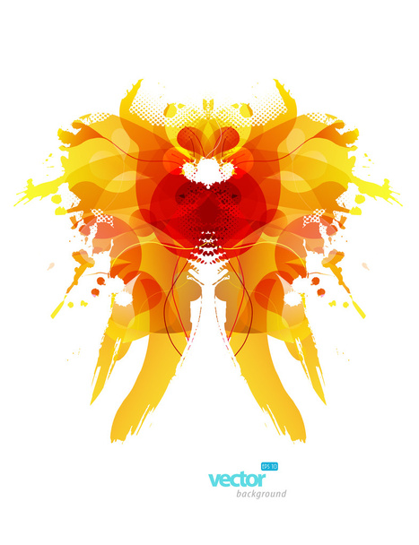 Abstract colorful splash illustration reminding creature. - Vetor, Imagem
