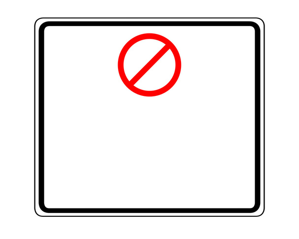 Panneau d'interdiction avec informations supplémentaires
 - Vecteur, image