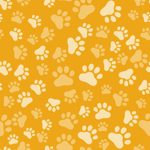 Dog Paw Print Seamless, anilams pattern, vector illustration - Vettoriali, immagini