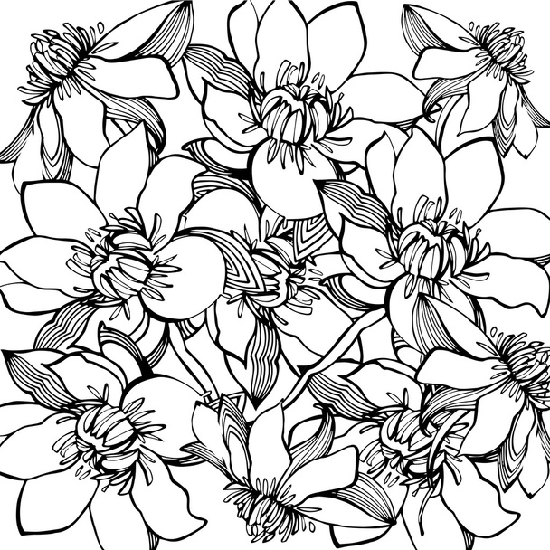 pattern with beautiful lotus flower  - Foto, Imagem