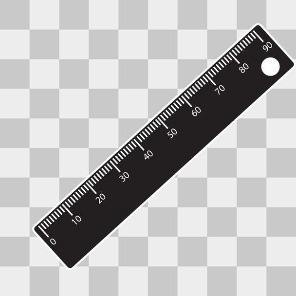 Regla icono vector sobre fondo transparente
 - Vector, Imagen