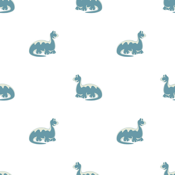 Blue dinosaurs. Seamless pattern - Vektor, obrázek