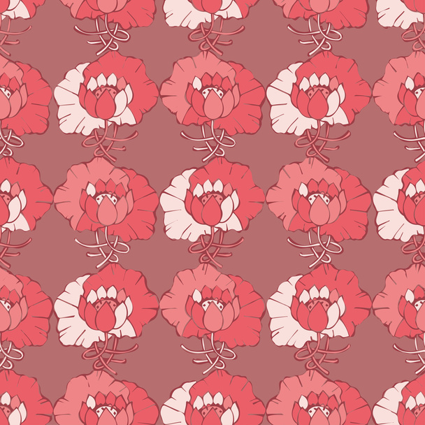 Ethnic boho seamless pattern with decorative flowers. Print. Cloth design, wallpaper. - Διάνυσμα, εικόνα