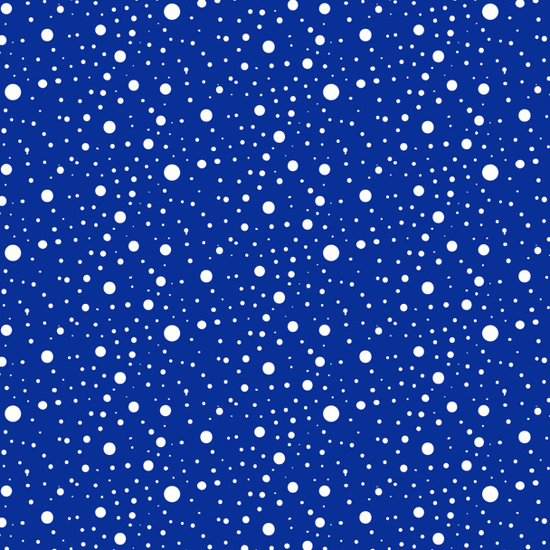 Transparente weiße Schnee Muster auf blauem Hintergrund - Vektor, Bild