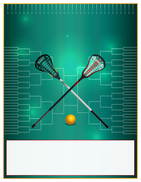 Lacrosse toernooi sjabloon Flyer - Vector, afbeelding