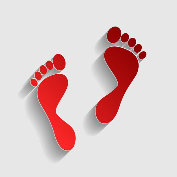 Foot prints sign - Vecteur, image