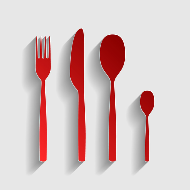 Fork spoon and knife sign - Вектор, зображення