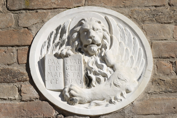 Olaszország - márvány dekoráció bejáratától fölött Velence "ház  - Fotó, kép