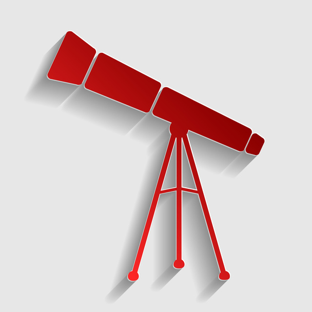 Teleskop jednoduchý znak - Vektor, obrázek