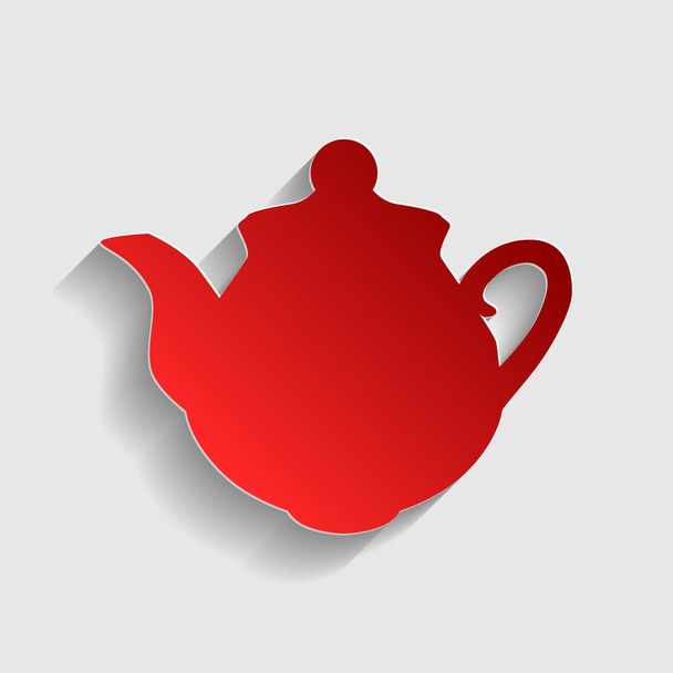 Zeichen für Teekocher - Vektor, Bild