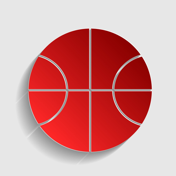 Basketball ball sign illustration - Vector, Image