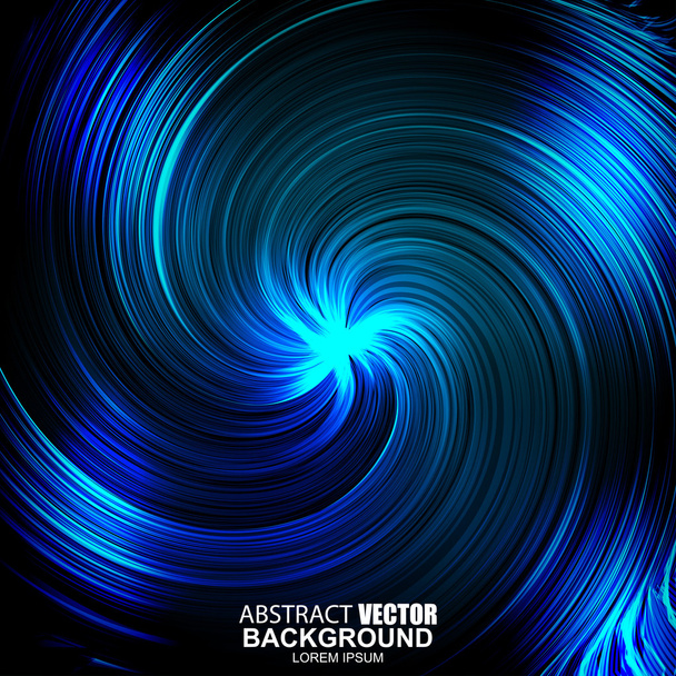 Abstract futuristic blue wavy background. Tornado effect. - Vector, afbeelding