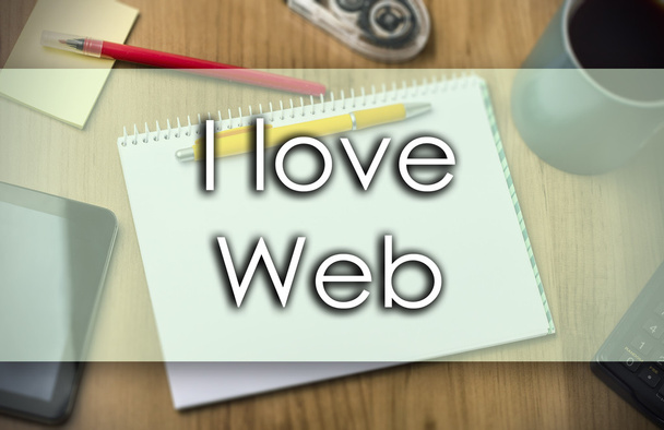 Me encanta la web - concepto de negocio con texto
 - Foto, Imagen