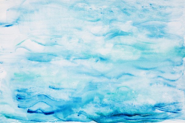 Abstract watercolor blue sea background. - Foto, Bild