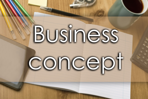 Koncepcja biznesowa - koncepcja biznesowa z tekstem - Zdjęcie, obraz