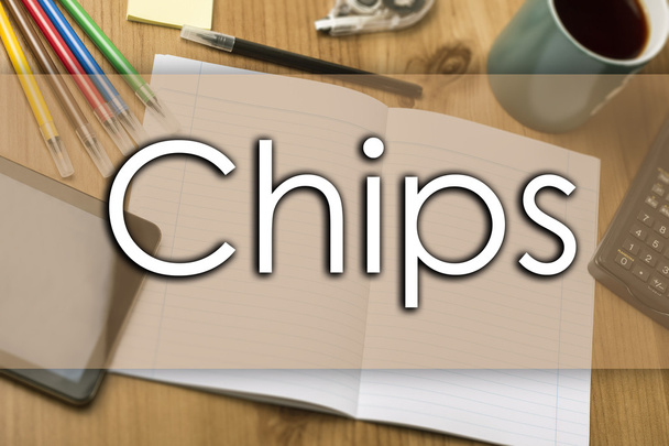 Chips - conceito de negócio com texto
 - Foto, Imagem