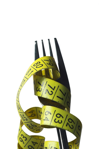 measuring tape with fork - Photo, Image