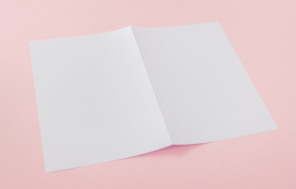 Bifold white template paper  - Фото, изображение