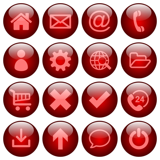 Basic web buttons. - Vecteur, image