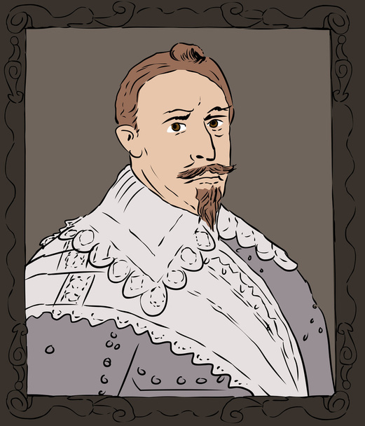 Rey Gustavo II Adolfo de Suecia
 - Vector, imagen