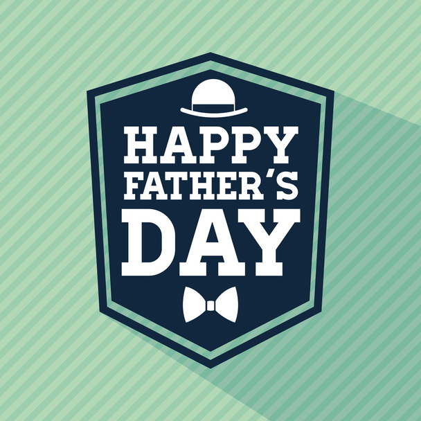 Happy Fathers day design. vintage icon. Colorful illustration - Vektör, Görsel