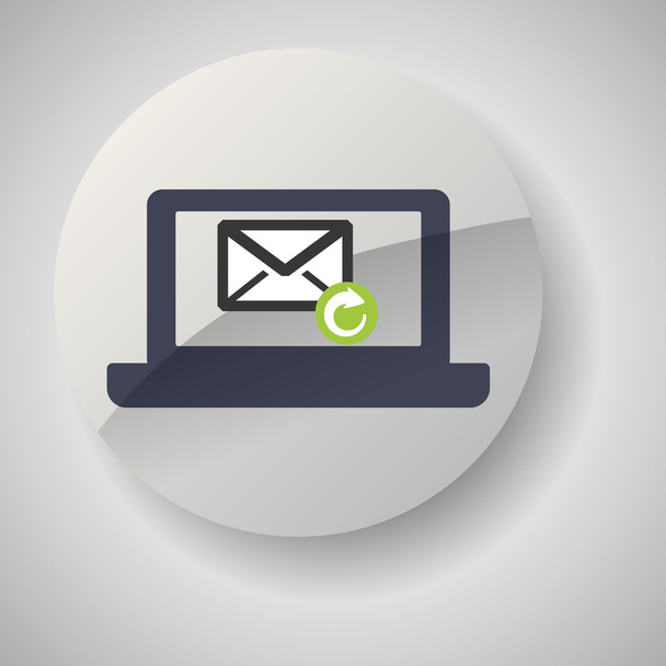 Email design. envelope icon. Isolated illustration , vector - Vector, Image