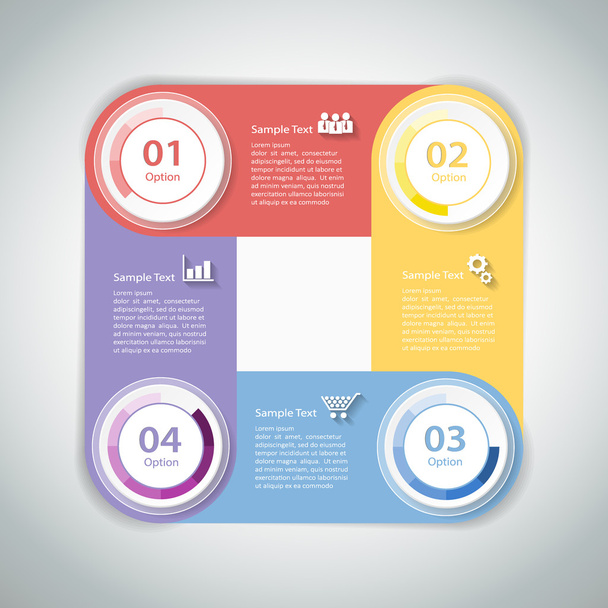 Abstract template infographic. can be used for workflow layout, diagram, number options - Vektor, obrázek