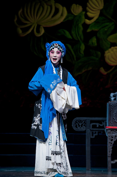 pretty chinese traditional opera actress with theatrical costume - Fotó, kép