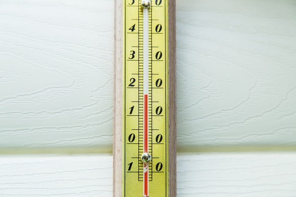 Closeup thermometer showing temperature - Photo, Image