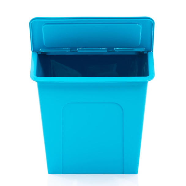 Kék tároló doboz elszigetelt fehér background - Fotó, kép