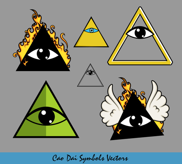 Occhio di Dio Onniveggente Simboli vettoriali
 - Vettoriali, immagini