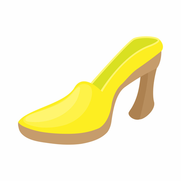 Yellow shoe icon, cartoon style - Vector, afbeelding