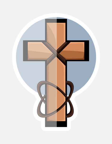 Orden Aarónica Iglesia Cruz Símbolo
 - Vector, imagen