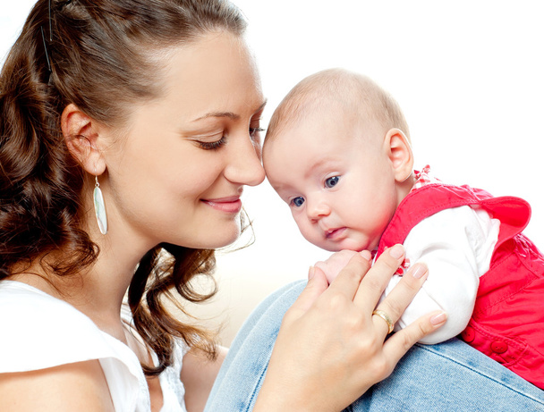 Fiatal anya babával - Fotó, kép