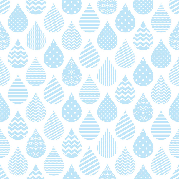 seamless pattern with decorative raindrops. - Vektör, Görsel
