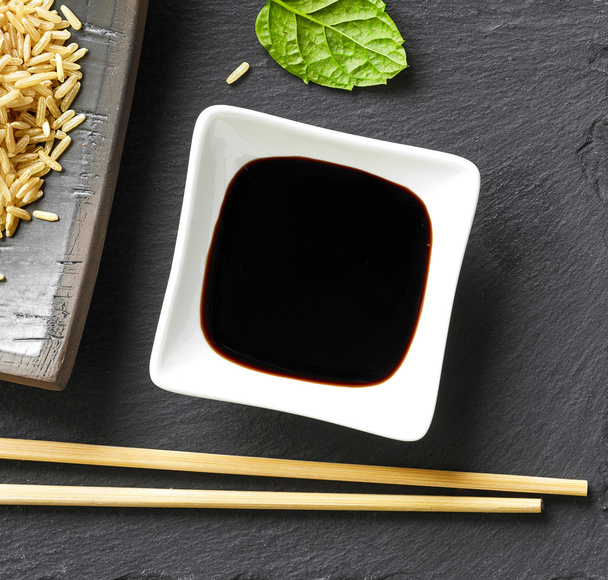 bowl of soy sauce - Photo, Image