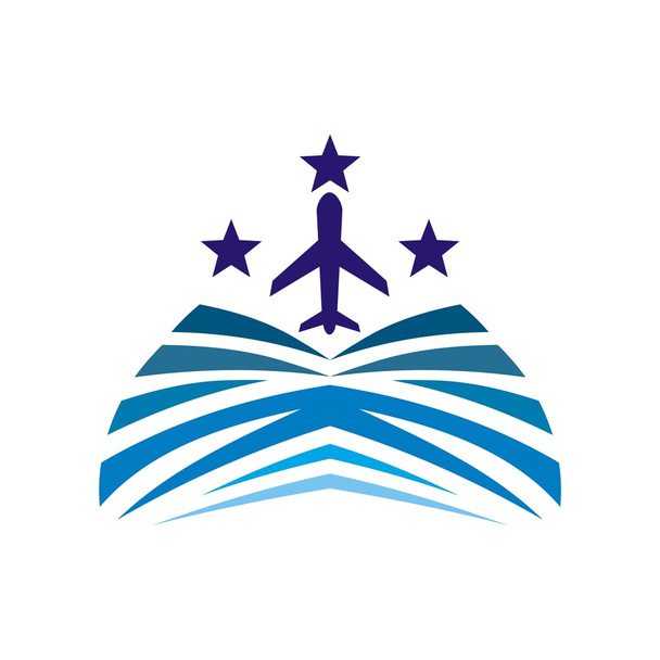 Dovolená cestování letadlem logo ikonu vektor - Vektor, obrázek