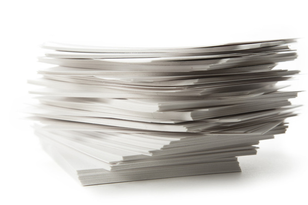Stack of white paper cards - 写真・画像