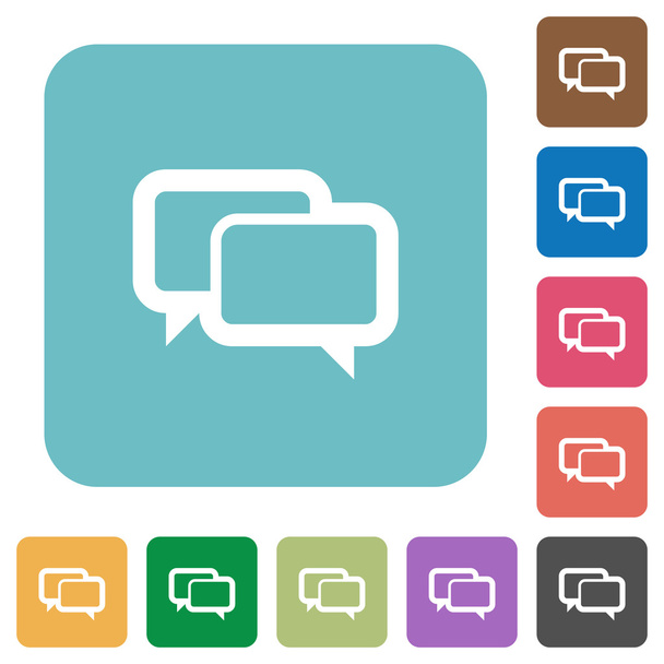 Flat chat bubbles icons - Vector, Image