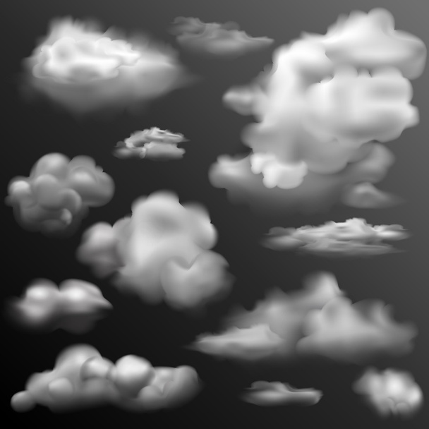 Herhangi bir arka plan için gerçekçi bulut - Vektör, Görsel