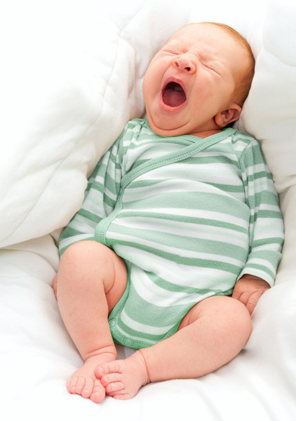 Yawning New Born Baby - Valokuva, kuva